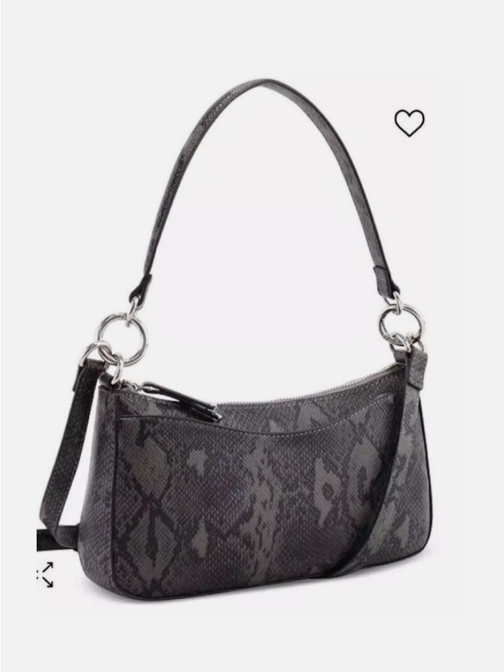 Alfani Leaf Snake Print Crossbody Baguette Zara Mango Aldo